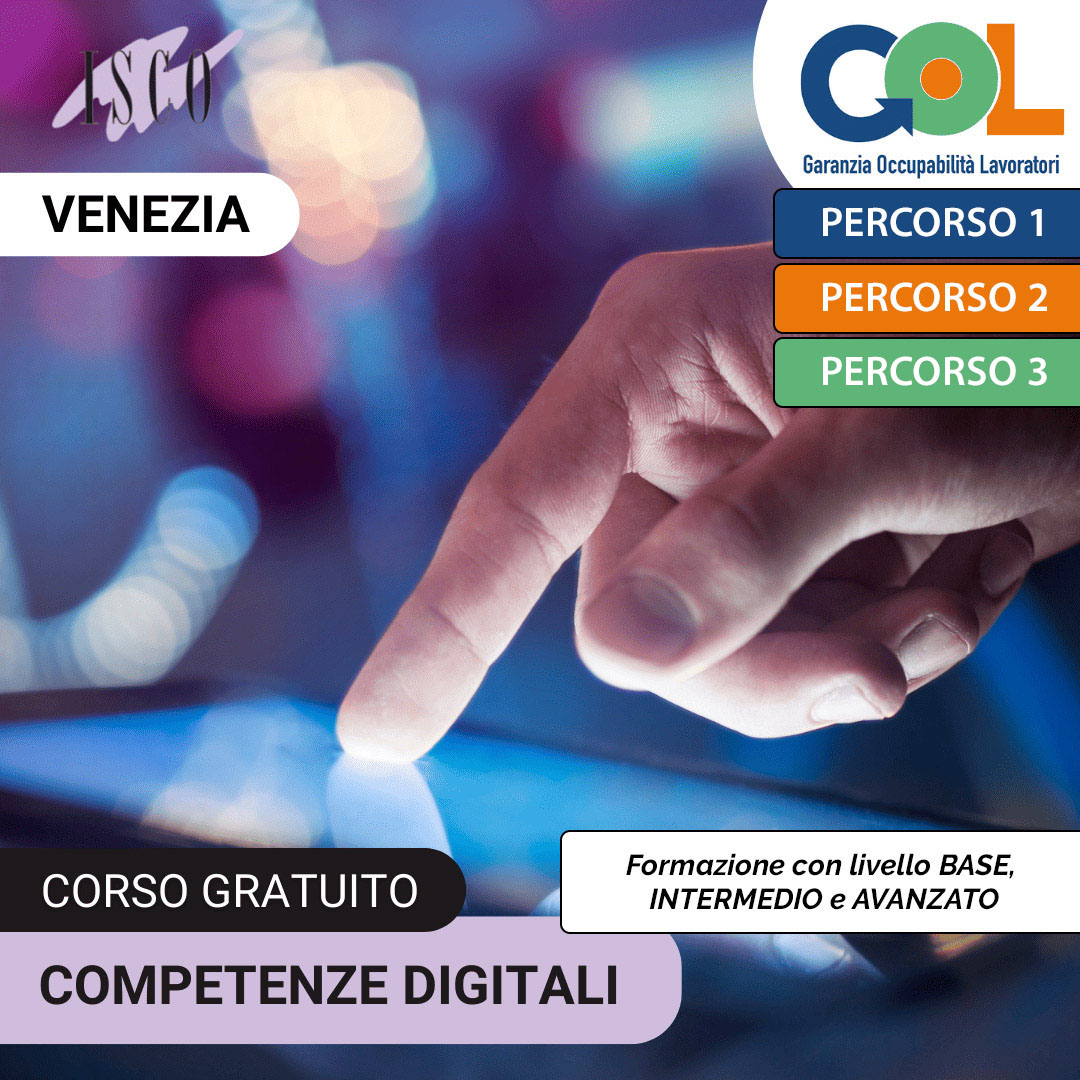 corso competenze digitali venezia programma gol 3