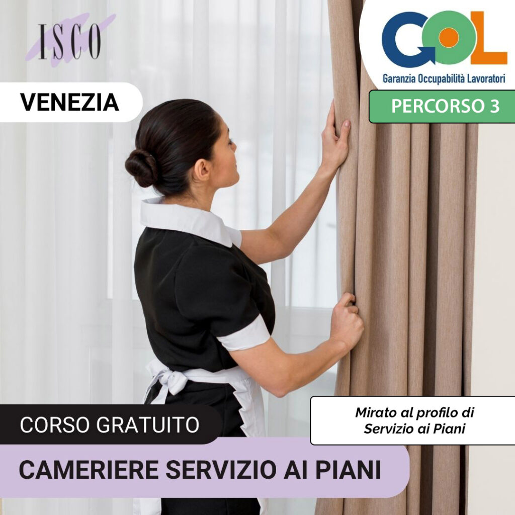 corso cameriere servizio ai piani venezia programma gol 3